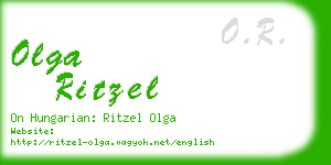 olga ritzel business card